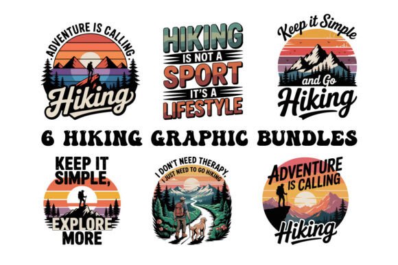 6 Hiking Apparel Graphic Design Bundles for the Outdoor Spirit