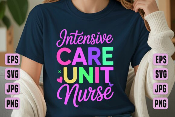 Bold ICU Nurse Graphic Design: A Visual Tribute to Healthcare Heroes