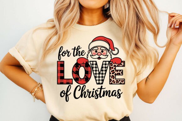 Christmas Love Graphic with Santa Claus: A Festive Design Asset