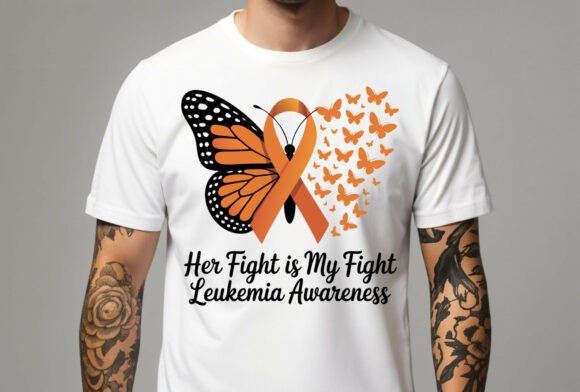 Orange Ribbon with Butterflies Graphic: A Symbol of Hope and Creativity