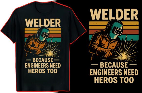 Welder TShirt Graphic Design: From Workshop to Wardrobe